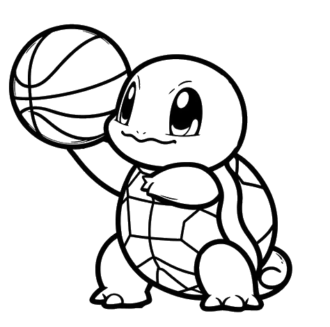 Cartoon Squirtle Outline, Cartoon