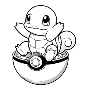 Chibi Squirtle Outline, Cartoon
