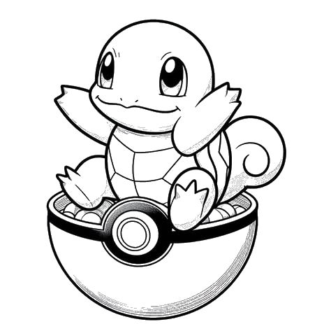Chibi Squirtle Outline, Cartoon