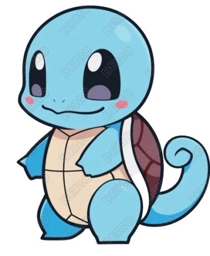 Chibi Squirtle, Cartoon, Pokemon, Squirtle, easy, famous
