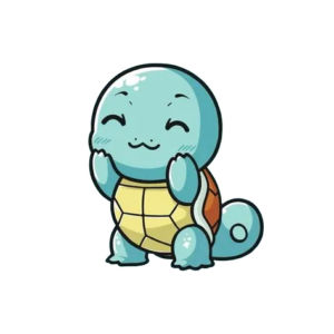 Cute Water Squirtle, Cartoon, Pokemon, Squirtle, easy, famous