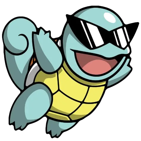 Playful Squirtle, Cartoon, pokemon, squirtle, easy, famous