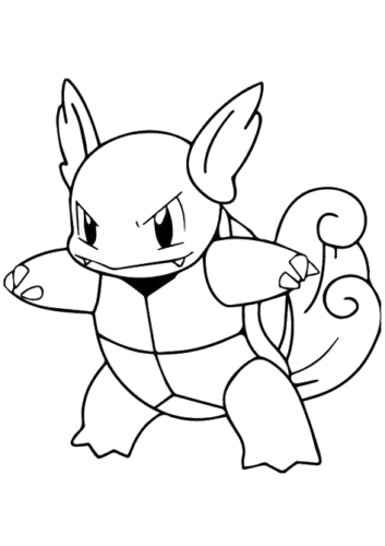 Cute Pond Turtle, Cartoon, pokemon, wartortle, easy, famous