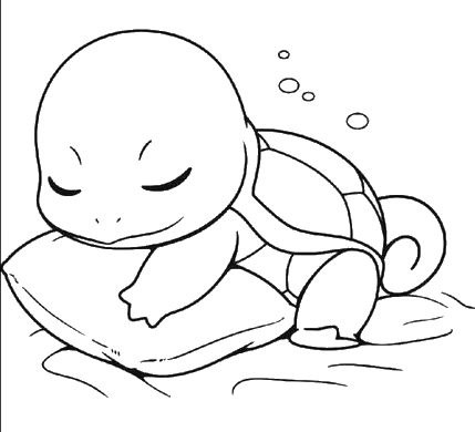 Kawaii Turtle Character, Cartoon, Pokemon, squirtle, easy, famous