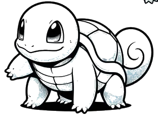 Adorable Turtle Mascot, Cartoon, pokemon, squirtle, easy, famous