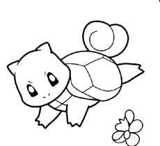 Cute Turtle With Shell, Cartoon, Pokemon, Squirtle, easy, famous