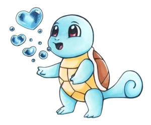 Cute Aquatic Turtle, Cartoon, Pokemon, Squirtle, easy, famous