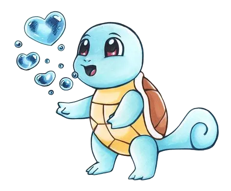 Cute Aquatic Turtle, Cartoon, Pokemon, Squirtle, easy, famous