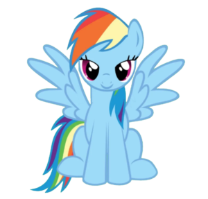 Rainbow Dash Standing, Cartoon, My_Little_Pony, Rainbow_Dash, easy, famous