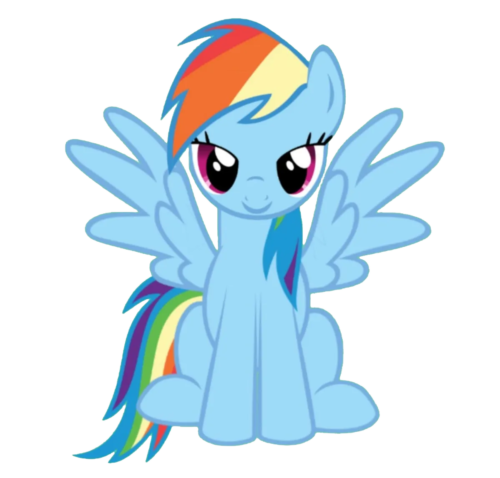 Rainbow Dash Standing, Cartoon, My_Little_Pony, Rainbow_Dash, easy, famous