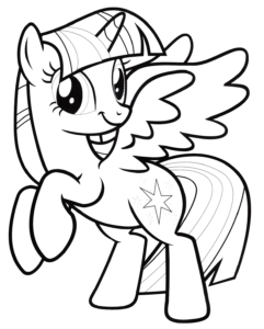 Pony Family Coloring, Cartoon, My_Little_Pony, Twilight_Sparkle, easy, famous