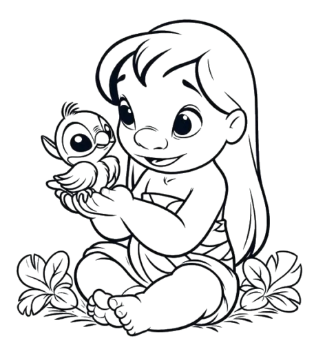 Moana Dancing, Cartoon, Lilo_and_Stitch, Lilo, easy, famous