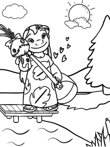 Lilo Saying Hello, Cartoon, Lilo_&_Stitch, Lilo, easy, famous