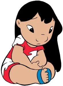 Moana Waving, Cartoon, Lilo_and_Stitch, Lilo, easy, famous