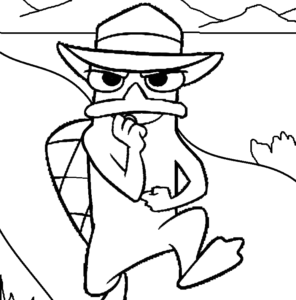 Sword Sketch, Cartoon, Phineas_and_Ferb, Perry_the_Platypus, easy, famous