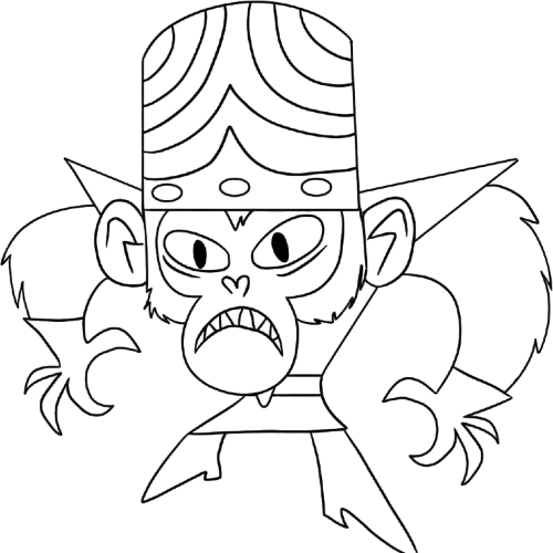 mojo jojo furious, Cartoon, The_Powerpuff_Girls, Mojo_Jojo, easy, famous