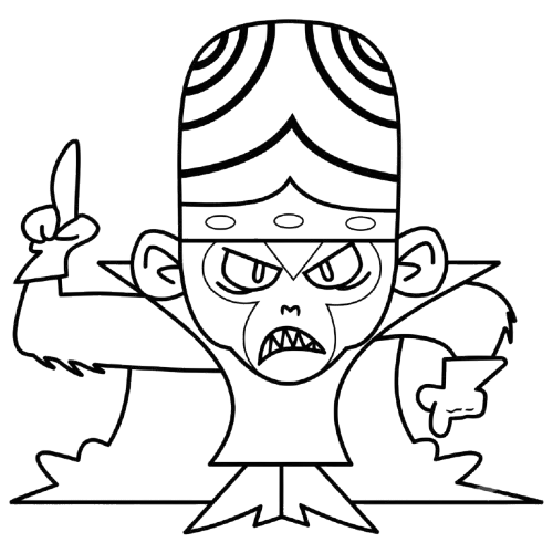 mojo jojo pointing, Cartoon, The_Powerpuff_Girls, Mojo_Jojo, normal, famous
