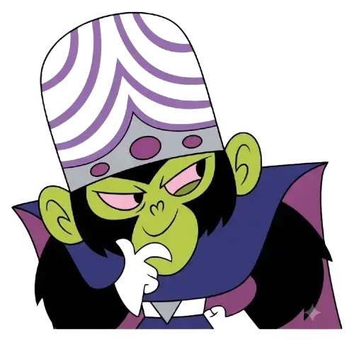 mojo jojo sneering, Cartoon, Powerpuff_Girls, Mojo_Jojo, easy, famous